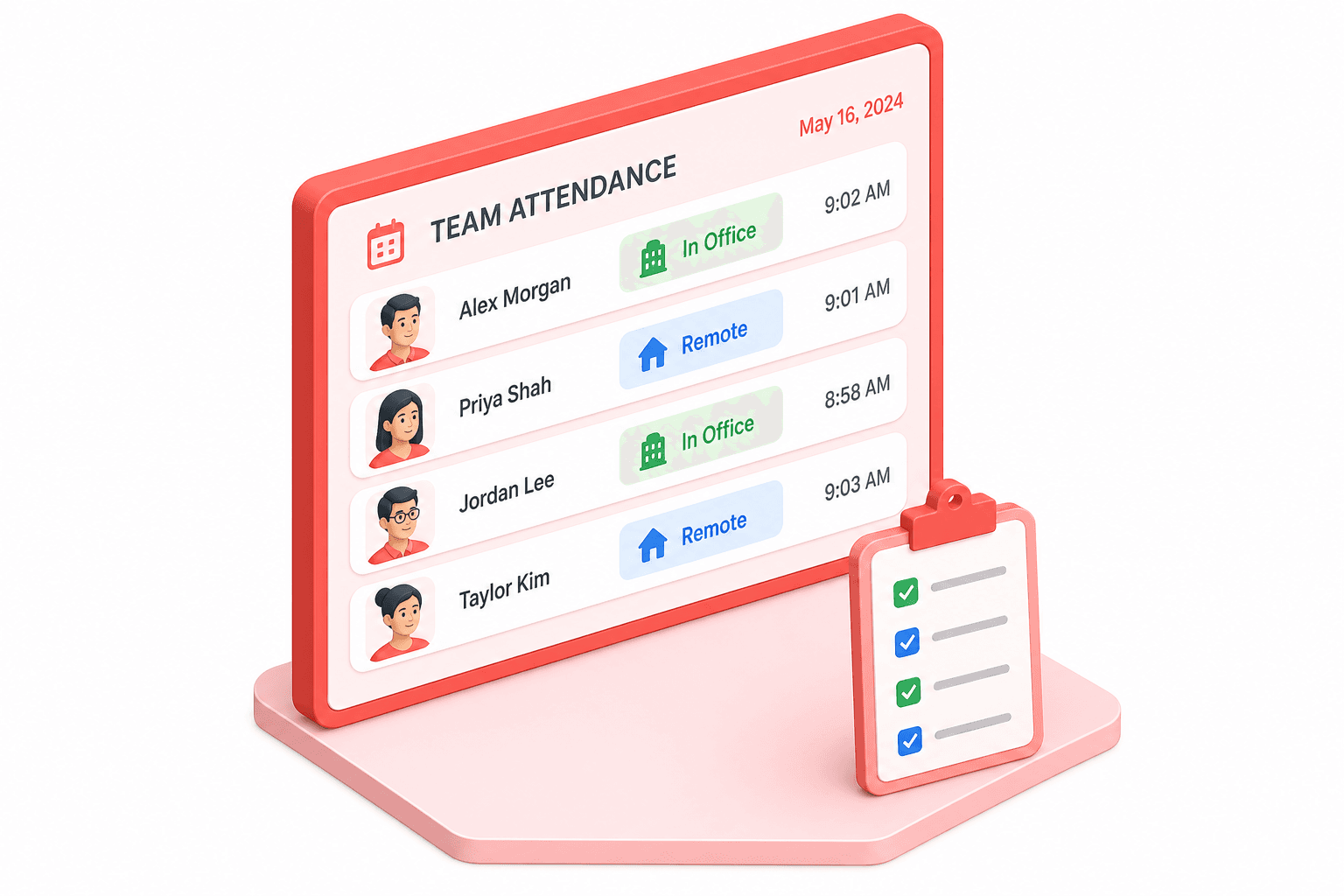 勤怠フォローの手間を削減